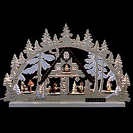 Schwibbogen Weihnachtshaus - 74x47x5,5 cm