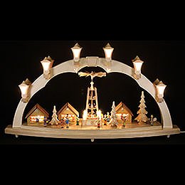 Schwibbogen Weihnachtsmarkt - 80x43 cm
