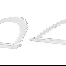 Schwibbogen wei (mit LED) - 79x35 cm