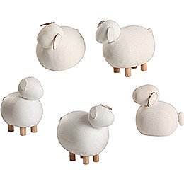 Sheep - 5 pieces - 3,5 cm / 1.4 inch