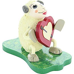 Sheep "Lovely", in Love  -  5cm / 2 inch