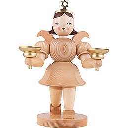 Shortskirt Angel Natural, with Candle Holder - 22 cm / 8.7 inch