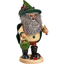 Smoker  -  Forest Gnome Mushroom Picker, Green  -  25cm / 10 inch