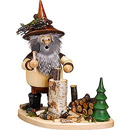 Smoker - Forest Gnome on Board Lumberjack - 26 cm / 10 inch