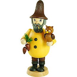 Smoker - Forest Gnome with Owl - 17 cm / 6.7 inch