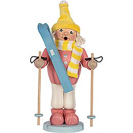 Smoker - Girl with Skis - 23 cm / 9.1 inch