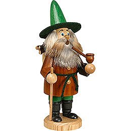 Smoker  -  Gnome Wood Gatherer, Brown  -  22cm / 9 inch