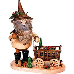 Smoker - Gnome with Hand Wagon - 25 cm / 9.8 inch
