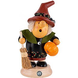 Smoker  -  Halloween Witch with Pumpkin  -  11cm / 4 inch