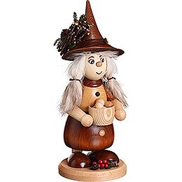 Smoker - Lady Gnome with Dumplings - 25 cm / 9.8 inch