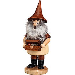 Smoker - Mountain Gnome with Treasure Box - 18 cm / 7.1 inch