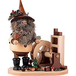 Smoker - Ore Gnome with Crushing Mill - 26 cm / 10.2 inch
