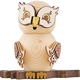 Smoker - Owl Natural Wood - 15 cm / 5.9 inch
