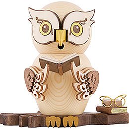 Smoker - Owl with Books - 15 cm / 5.9 inch