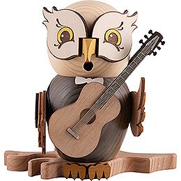 Smoker - Owl with Guitar - 15 cm / 5.9 inch