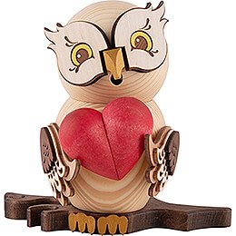 Smoker  -  Owl with Heart  -  15cm / 5.9 inch