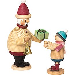 Smoker - Santa Claus Max with little Max - 16 cm / 6.3 inch