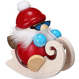 Smoker  -  Santa with Sleigh  -  Ball Figure  -  12cm / 4.7 inch