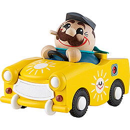 Smoker - Smoker in E-Trabi - Ball Figure - 11 cm / 4.3 inch