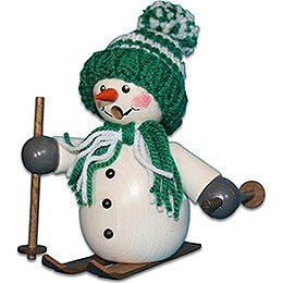 Smoker - Snowman on Ski Green - 15 cm / 5.9 inch