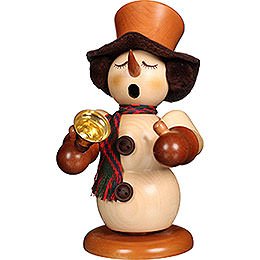 Smoker  -  Snowman with Bell Natural  -  23cm / 9.1 inch