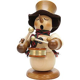 Smoker - Snowman with Drum Natur - Limited - 23 cm / 9.1 inch