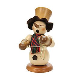 Smoker - Snowman with Triangle Natural Colors - 23 cm / 9 inch