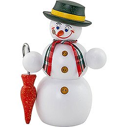 Smoker - Snowman with Umbrella - 15 cm / 5.9 inch