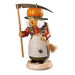 Smoker - Witch with Pumpkin - 25 cm / 10 inch