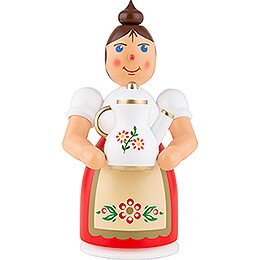 Smoker - Woman with Apron and Pot - 17 cm / 6.7 inch