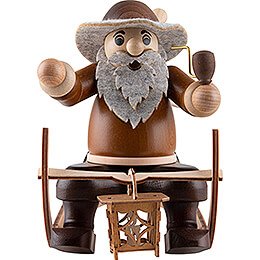 Smoker - Woodcutter with Sledge - 19 cm / 7.5 inch