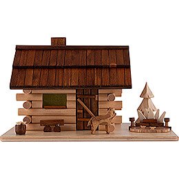Smoking Hut  -   Garden Log Cabin  -  10,5cm / 4.1 inch
