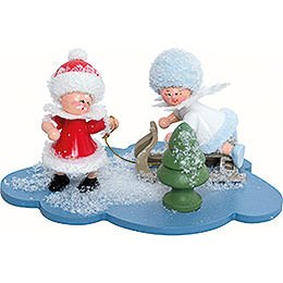 Snowflake and Santa Claus - 10x7x6 cm / 4x2.8x2.3 inch