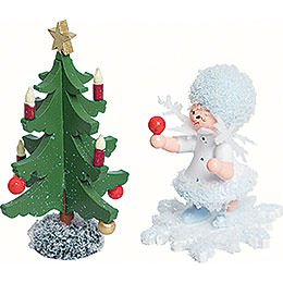 Snowflake with Fir Tree - 5 cm / 2 inch