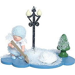 Snowflake with Snow Shovel - 8 cm / 3 inch