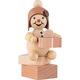 Snowgirl with Gift - 9,5 cm / 3.7 inch