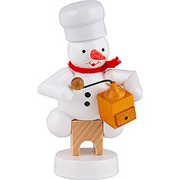 Snowman Baker with Coffee Grinder - 8 cm / 3.1 inch