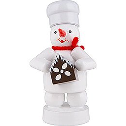Snowman Baker with Gingerbread House - 8 cm / 3.1 inch