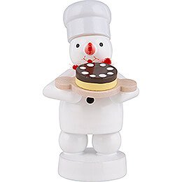 Snowman Baker with Pie - 8 cm / 3.1 inch