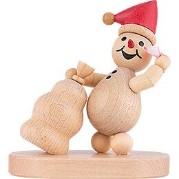 Snowman  -  Junior "Gift Puller" red cap  -  10cm / 3.9 inch