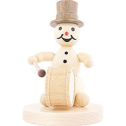 Snowman Musician Kettledrum  -  12cm / 4.7 inch