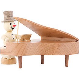 Snowman Musician Piano  -  12cm / 4.7 inch