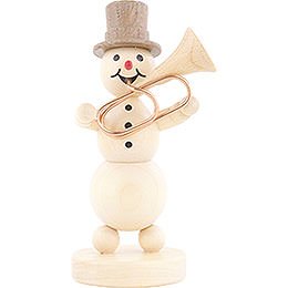 Snowman Musician Tuba - 12 cm / 4.7 inch