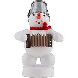 Snowman-Musician with Accordion - 8 cm / 3 inch