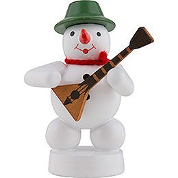 Snowman Musician with Balalaika - 8 cm / 3 inch