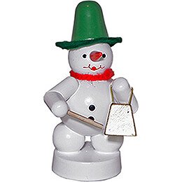 Snowman Musician with Bell - 8 cm / 3.1 inch