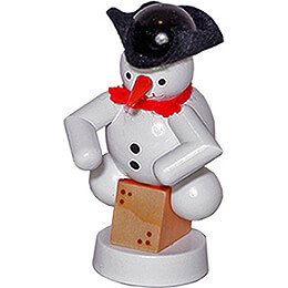 Snowman Musician with Cajon - 8 cm / 3.1 inch