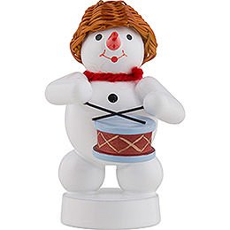 Snowman Musician with Drums - 8 cm / 3 inch