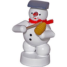 Snowman Musician with Guiro - 8 cm / 3.1 inch