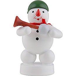 Snowman Musician with Horn - 8 cm / 3 inch